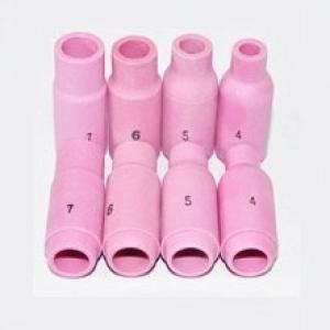 Sứ hàn TIG WP26 size 4 5 6 7 8, nozzle gốm chịu nhiệt cao cho máy hàn TIG inox thép mỏng, phụ kiện súng hàn TIG phổ biến cho thợ cơ khí, tối ưu khí argon ổn định hồ quang, dùng thay thế linh hoạt nhiều kích thước