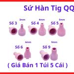 Chụp Sứ TIG QQ Số 9 Bộ 5 Cái, Phụ Kiện Máy Hàn TIG, Độ Phủ Khí Rộng, Tương Thích WP17 WP18 WP26