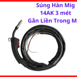 Súng Hàn MIG 14AK 3 Mét Kiểu Gắn Liền, Mỏ Hàn MIG Mini Dùng Cho Máy Hàn CO2 Gia Đình, Ruột Gà Dẫn Dây Ổn Định, Dễ Thay Linh Kiện Tiêu Hao, Hỗ Trợ Hàn Sắt Mỏng Và Inox Trong Xưởng Cơ Khí Nhỏ, kho linh kiện máy hàn.