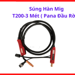 Súng Hàn MIG T200 3 Mét Pana Đầu Rời, Mỏ Hàn MIG CO2 Cho Máy Hàn 200A Và 250A, Thiết Kế Gọn Tay Dễ Điều Khiển, Dẫn Dây Ổn Định, Phù Hợp Gia Công Cơ Khí Dân Dụng Và Hàn Sắt Inox Mỏng Hằng Ngày