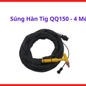 Súng Hàn TIG QQ150 Dây Dài 4 Mét, Mỏ Hàn TIG Cho Máy Hàn TIG Inverter, Tay Cầm Chắc Tay Dễ Kiểm Soát Mối Hàn, Dễ Thay Kẹp Kim Và Chụp Khí, Phù Hợp Gia Công Inox Mỏng Và Hàn Mỹ Thuật, kho linh kiện máy hàn.