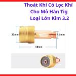 Chụp Lọc Khí Mỏ Hàn TIG Kim 3.2 Loại Lớn, Phụ Kiện Hàn TIG Tăng Độ Phủ Khí Argon, Hạn Chế Cháy Cạnh Và Đen Mối Hàn, Dễ Lắp Đặt Với Mỏ Hàn WP17 WP18 WP26 Dùng Trong Gia Công Inox Và Nhôm