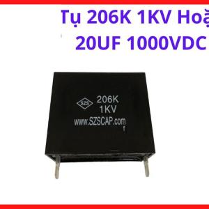 Tụ 206K cao áp 20uF 1000VDC linh kiện điện tử công nghiệp dùng lọc nguồn, ổn định dòng cho máy hàn và hệ thống inverter công suất cao, linh kiện máy hàn.