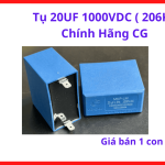 Tụ Lọc DC 20uF 1000VDC 206K Chính Hãng CG, Tụ MKP Công Suất Lớn, Linh Kiện Thay Thế Máy Hàn Plasma, TIG Và Hệ Thống Nguồn Điện Cao Áp, linh kiện máy hàn.