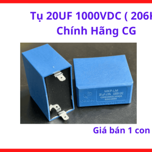 Tụ Lọc DC 20uF 1000VDC 206K Chính Hãng CG, Tụ MKP Công Suất Lớn, Linh Kiện Thay Thế Máy Hàn Plasma, TIG Và Hệ Thống Nguồn Điện Cao Áp, linh kiện máy hàn.