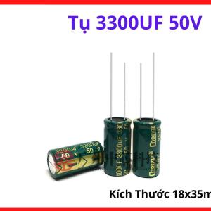 Tụ 3300uF 50V Capacitor, Tụ Hóa Nhôm Chuyên Dùng Cho Nguồn Xung, Mạch Điều Khiển, Bộ Nguồn Công Suất Lớn, UPS Và Thiết Bị Điện Tử Công Nghiệp, Khả Năng Lưu Trữ Năng Lượng Hiệu Quả, linh kiện máy hàn.
