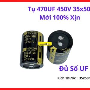 Tụ nguồn inverter 470UF 450V thân to dùng cho máy hàn MIG TIG và hệ thống điện công nghiệp, linh kiện máy hàn.