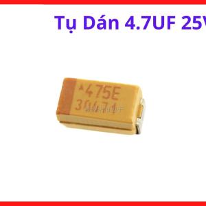 Tụ Dán 4.7uF 25V Chất Lượng Cao, Linh Kiện Điện Tử SMD Cho Mạch Nguồn, Mạch Điều Khiển, Thiết Bị Viễn Thông, Nguồn Switching, Hỗ Trợ Lọc Nhiễu Và Cải Thiện Hiệu Suất Hoạt Động Của Thiết Bị, linh kiện máy hàn.