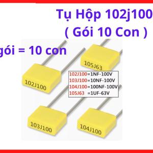 Tụ Film 102J100 0.001uF 100V, linh kiện điện tử dành cho sửa chữa ampli, loa kéo, nguồn tổ ong và thiết bị điện tử gia dụng, linh kiện máy hàn.