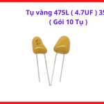Tụ Vàng 475L 4.7uF 35V, Tụ Tantalum Nhúng Phân Cực, Tụ Lọc Nguồn DC, Linh Kiện Điện Tử Mạch Điều Khiển, Arduino, PLC, Gói 10 Tụ Chất Lượng Cao Cho Sửa Chữa Bo Mạch