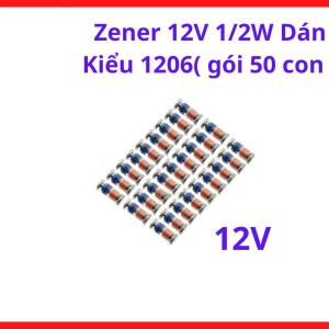 Diode Zener 12V SMD, Bộ 50 Con, Linh Kiện Điện Tử Dùng Cho Arduino, ESP32 Và Các Hệ Thống Điều Khiển Tự Động, linh kiện máy hàn.