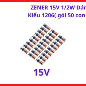 Zener 15V 1/2W Dán Kiểu 1206 SMD, Gói 50 Con, Diode Zener 15 Volt Bảo Vệ Quá Áp, Ổn Áp Nguồn, Linh Kiện Điện Tử Cho Arduino ESP32 STM32 Và Mạch Điều Khiển
