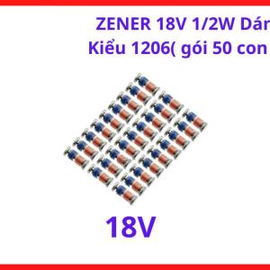 Zener 18V 500mW SMD 1206, Gói 50 Con, Diode Bảo Vệ Nguồn Và Ổn Định Điện Áp Trong Mạch Điện Tử, linh kiện máy hàn.